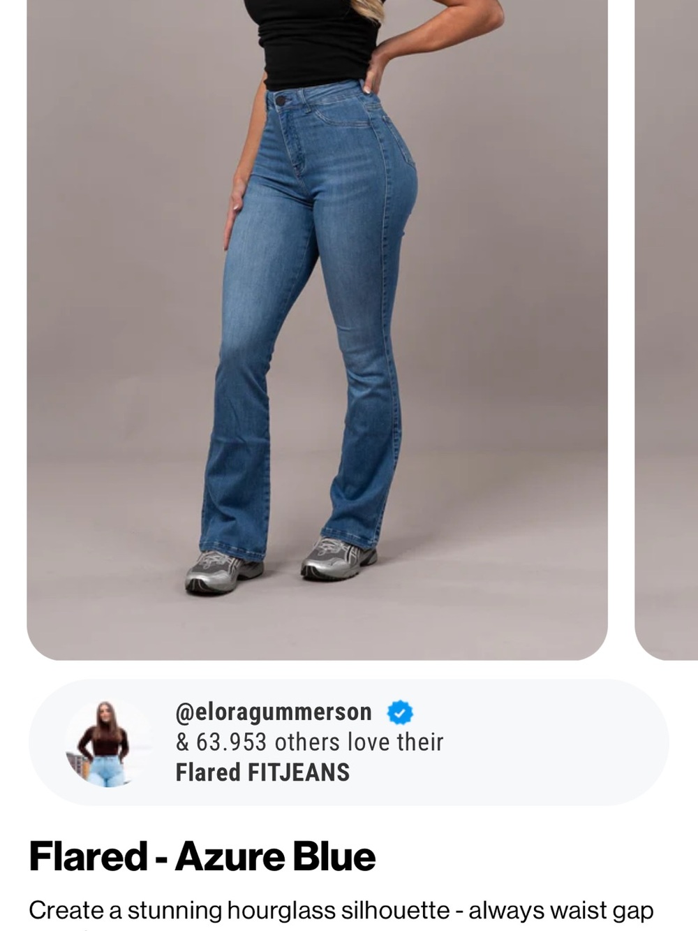 FITJEANS High-Rise Flare Jeans in Medium Blue